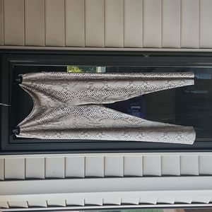 Norma Kamali Snake Print Leggings